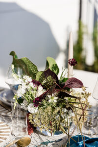 nautical design private dinner centerpiece
