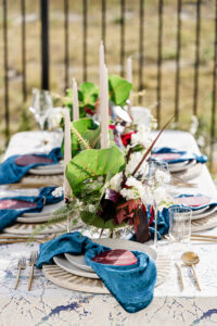 nautical design private dinner tablescape