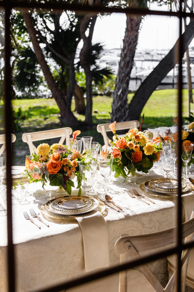 vintage-inspired event design from window